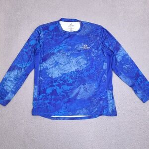 RealTree Shirt‎ Mens XL Blue Fishing Real Tree Wave Outdoors Boat Beach Water